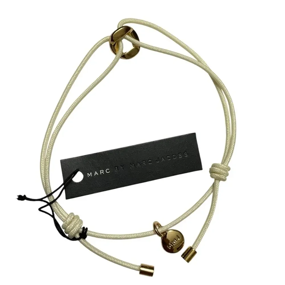 Marc By Marc Jacobs Gold and Cream Adjustable Bracelet NWT